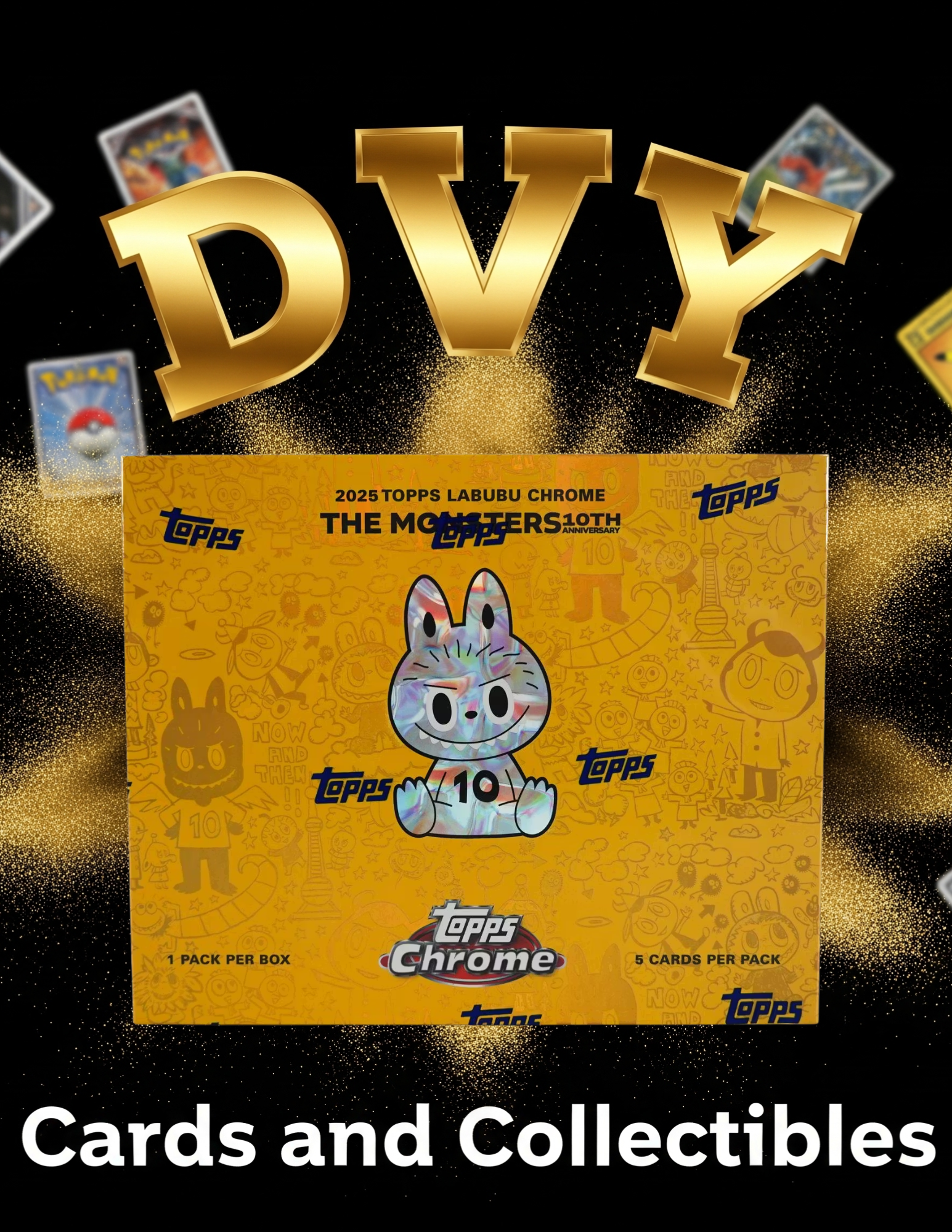 2025 Topps Labubu Chrome The Monsters 10th Anniversary Hobby Box